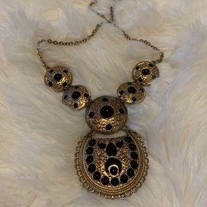 Black and gold statement necklace